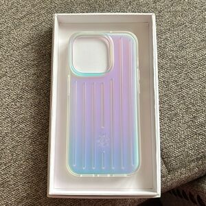 Rimowa polycarbonate iridescent iPhone 15 Pro case.  BNIB